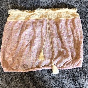 Free People tassel tie tube top